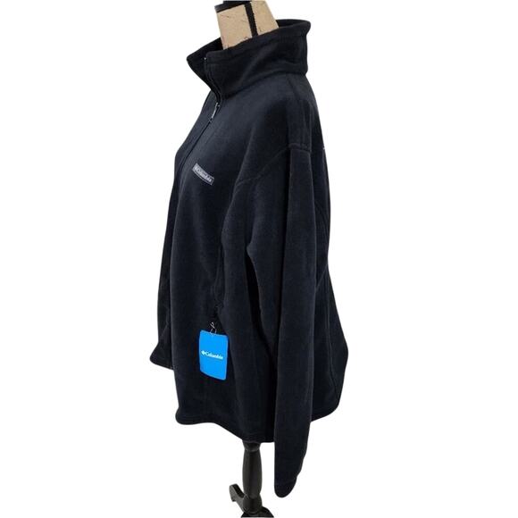 Columbia black full zip fleece jacket plus size 3X new!! - Picture 3 of 6